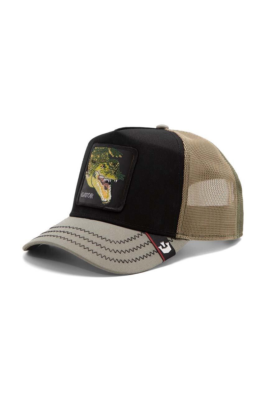 

Шапка с козирка Goorin Bros Tri Gator в черно с апликация 101-1821, Черен