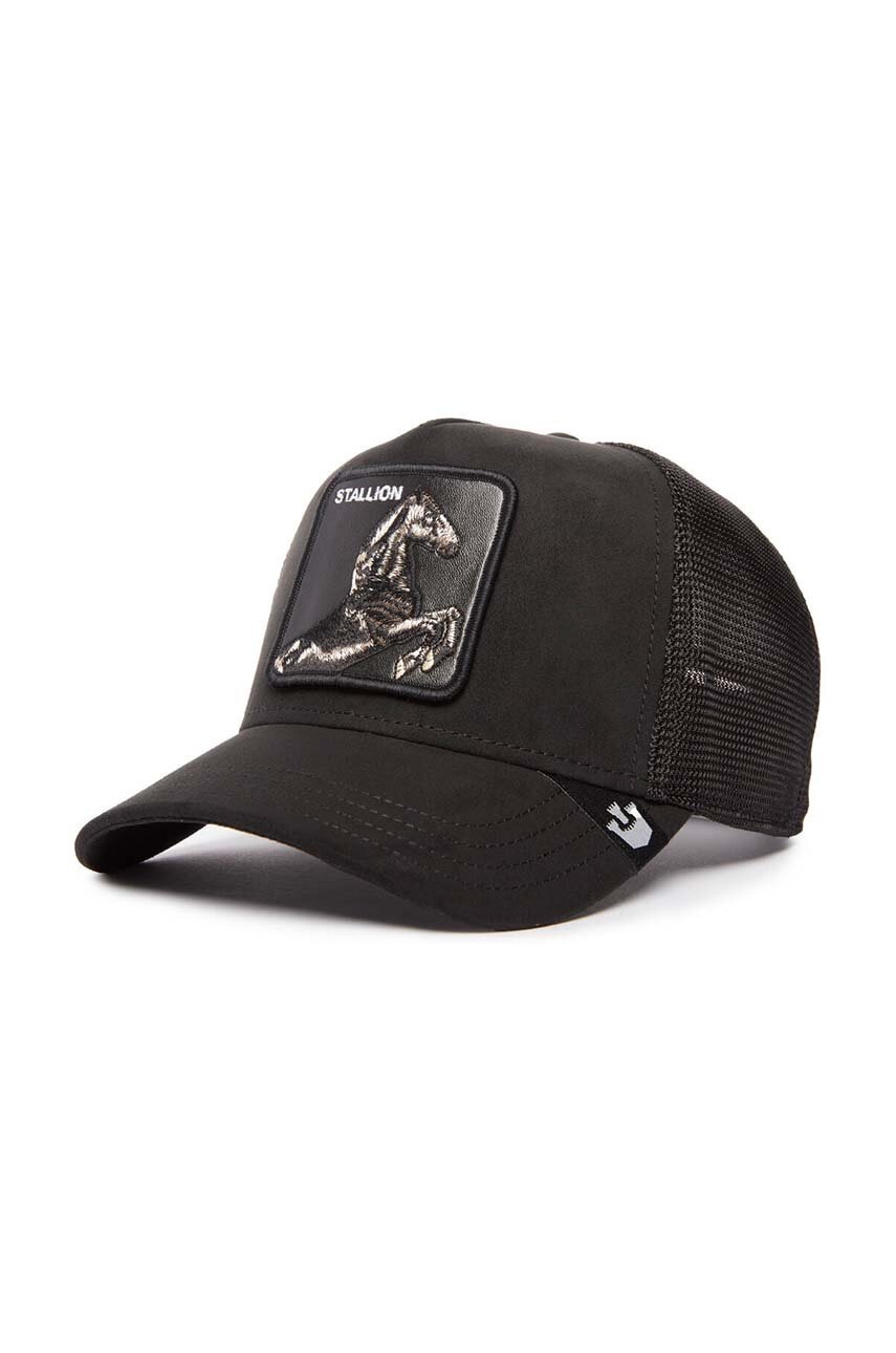 

Шапка с козирка Goorin Bros The Suede Stallion в черно с апликация 101-1819, Черен