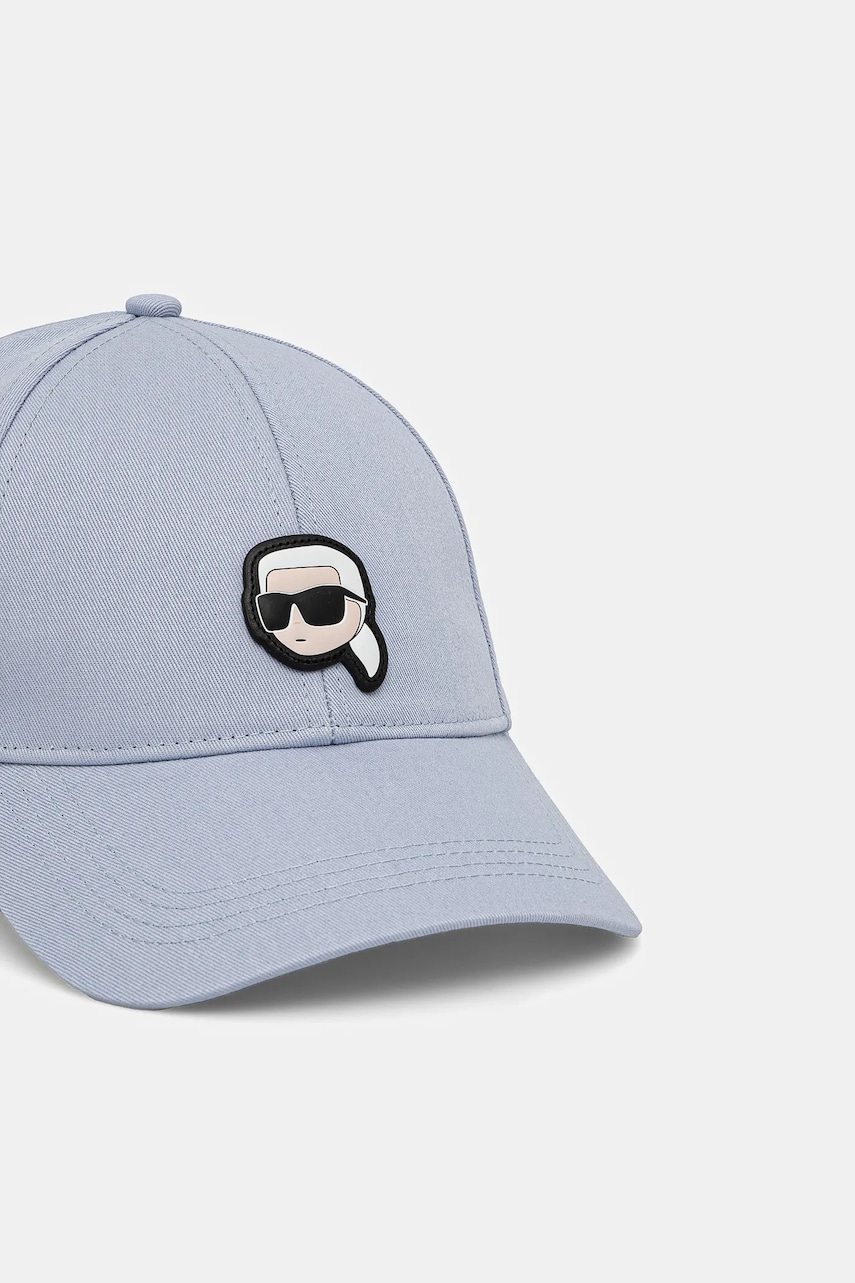 Хлопковая кепка Karl Lagerfeld с аппликацией A2W33059 Хлопковая кепка Karl Lagerfeld с аппликацией A2W33059