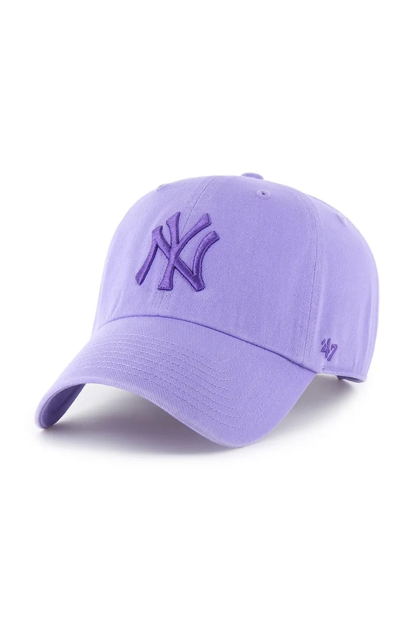 47 brand șapcă de baseball din bumbac MLB New York Yankees culoarea violet, uni, B-RGW17GWS-B1 47 brand șapcă de baseball din bumbac MLB New York Yankees culoarea violet, uni, B-RGW17GWS-B1
