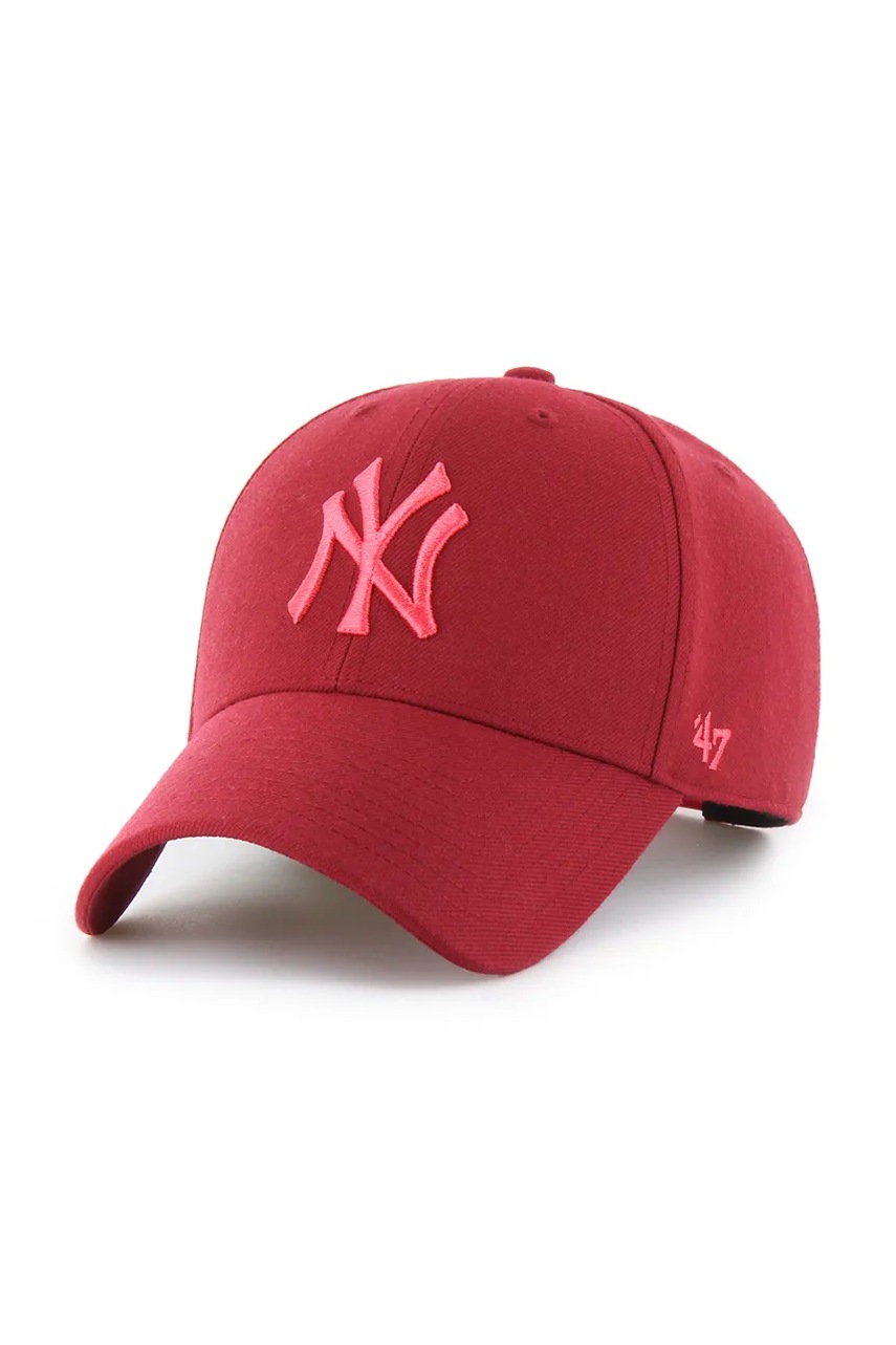 Levně Kšiltovka 47 brand MLB New York Yankees oranžová barva, hladká, B-MVPSP17WBP-RZD