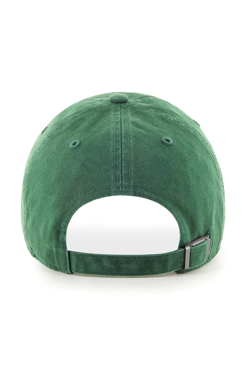 Хлопковая кепка 47 brand MLB Oakland Athletics цвет зелёный однотонная B-BSRNR18GWS-DGB Хлопковая кепка 47 brand MLB Oakland Athletics цвет зелёный однотонная B-BSRNR18GWS-DGB