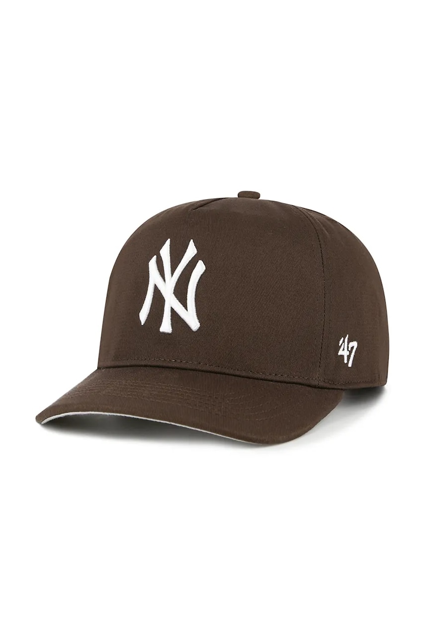 47 brand șapcă de baseball din bumbac MLB New York Yankees culoarea maro, uni, B-FHTCH17GWP-BW 47 brand șapcă de baseball din bumbac MLB New York Yankees culoarea maro, uni, B-FHTCH17GWP-BW