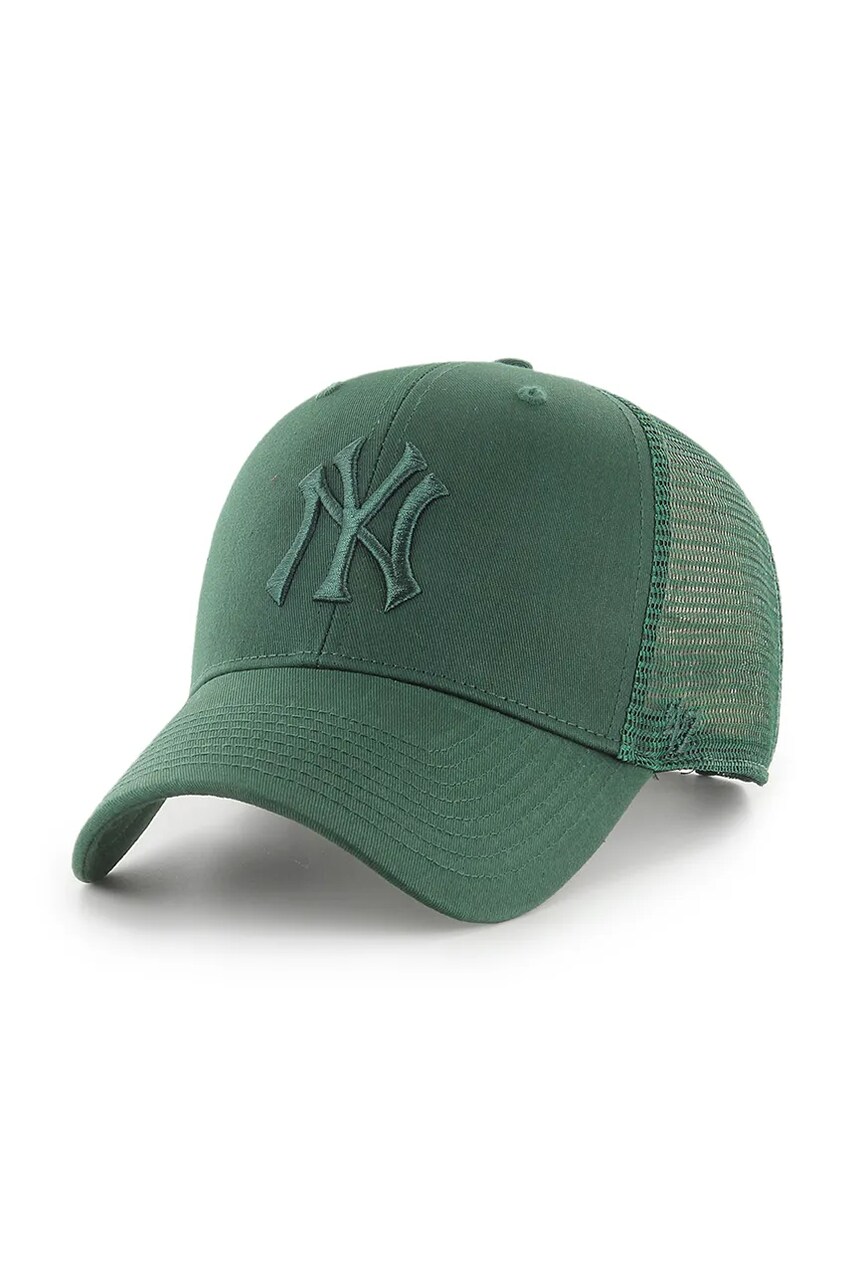 47 brand sapca MLB New York Yankees culoarea verde, uni, B-BRANS17CTP-DGD