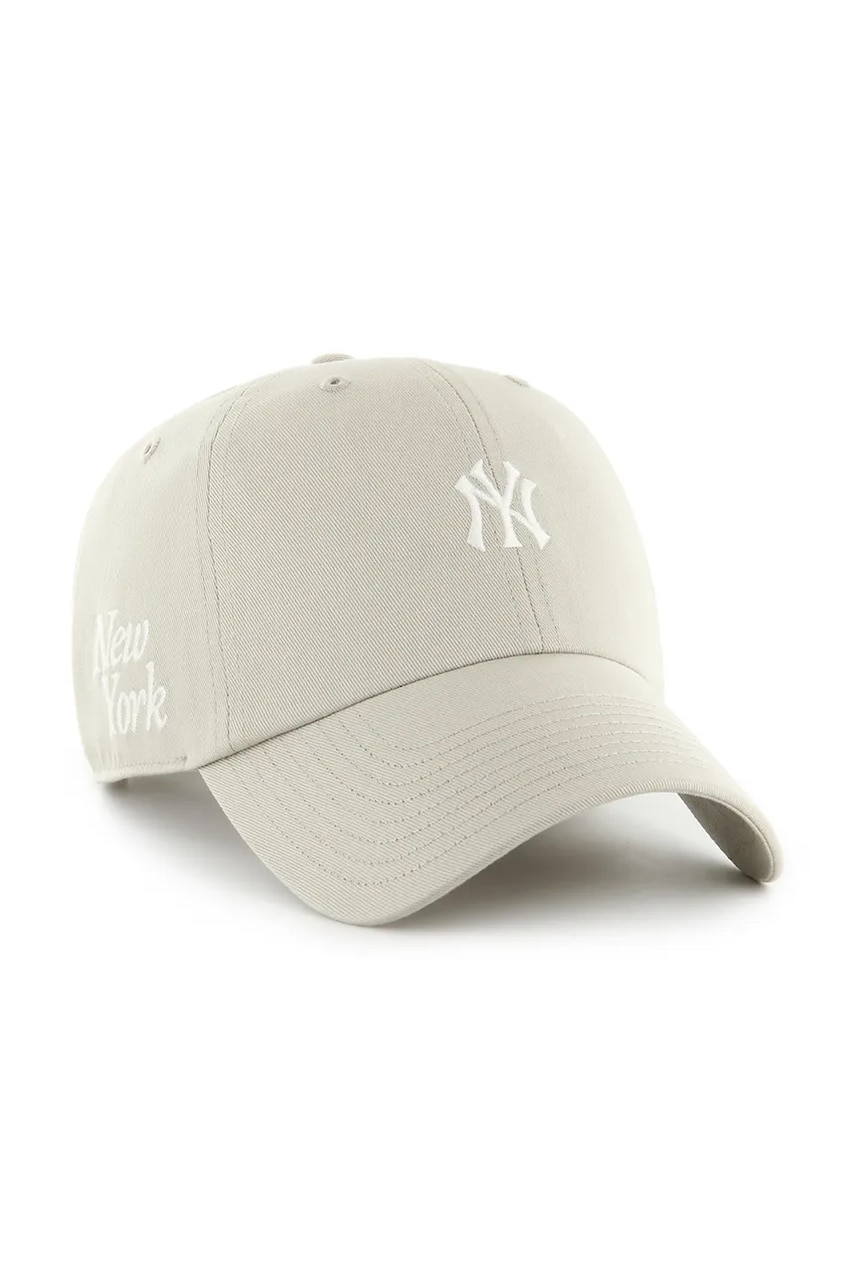 Кепка 47 brand MLB New York Yankees цвет серый однотонная B-FNDTN17GWS-F5A Кепка 47 brand MLB New York Yankees цвет серый однотонная B-FNDTN17GWS-F5A