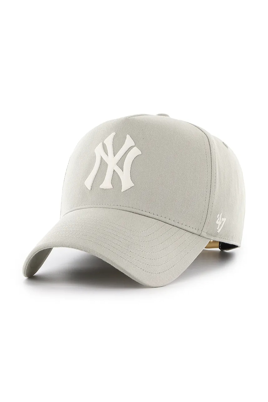 47 brand șapcă MLB New York Yankees culoarea bej, uni, B-FNDOF17GWP-F5 47 brand șapcă MLB New York Yankees culoarea bej, uni, B-FNDOF17GWP-F5