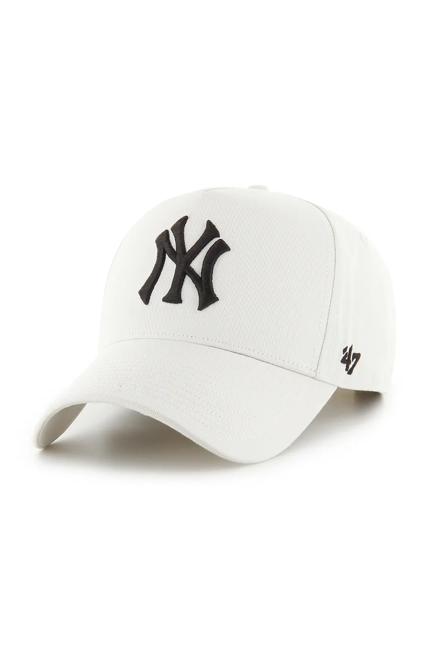 47 brand șapcă MLB New York Yankees culoarea alb, uni, B-FNDOF17GWP-SSC