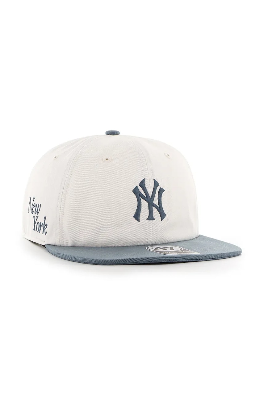 Кепка 47 brand MLB New York Yankees цвет белый однотонная B-FNDRL17GWP-SS Кепка 47 brand MLB New York Yankees цвет белый однотонная B-FNDRL17GWP-SS