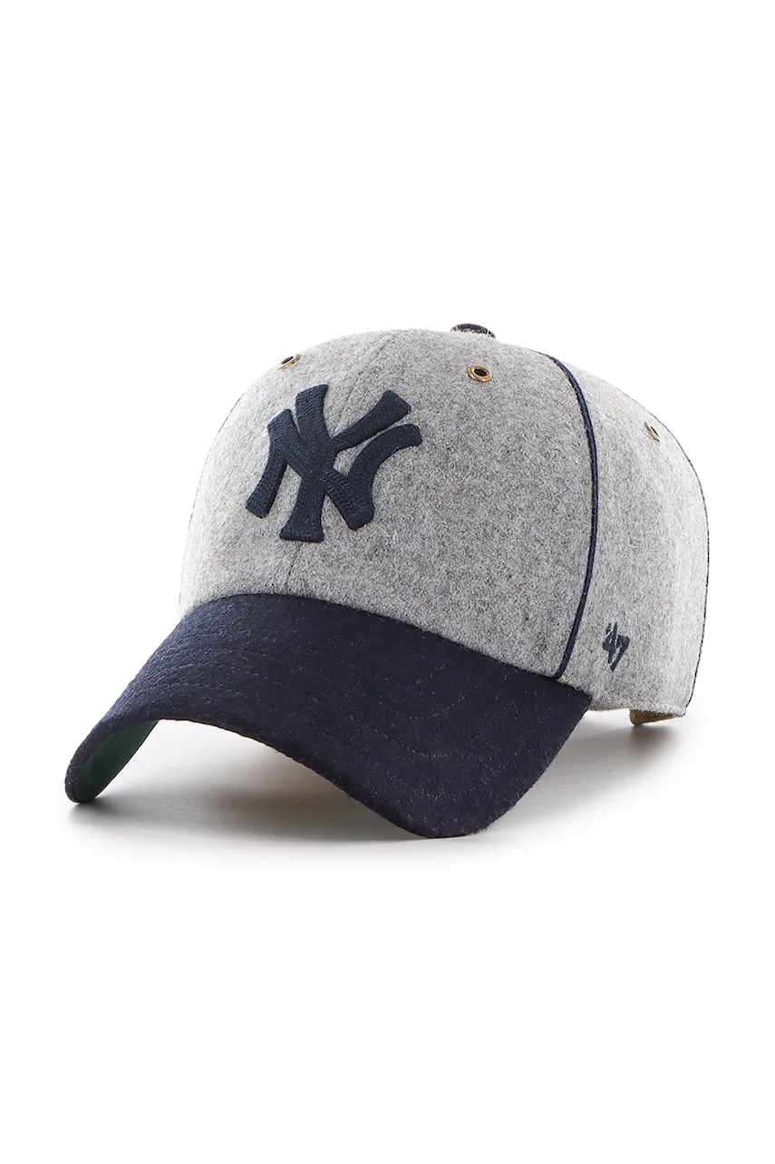 47 brand șapcă MLB New York Yankees culoarea gri, cu imprimeu, B-BRKCU17WIS-GYA 47 brand șapcă MLB New York Yankees culoarea gri, cu imprimeu, B-BRKCU17WIS-GYA
