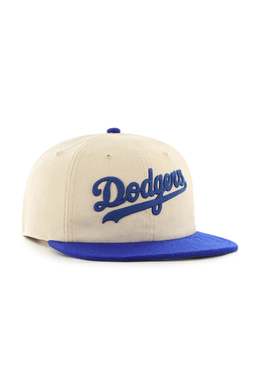 Хлопковая кепка 47 brand MLB LA Dodgers цвет белый с аппликацией B-FLDST12HTP-SS Хлопковая кепка 47 brand MLB LA Dodgers цвет белый с аппликацией B-FLDST12HTP-SS