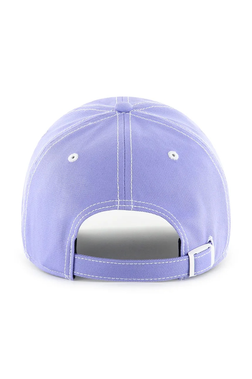 Хлопковая кепка 47 brand MLB New York Yankees цвет фиолетовый однотонная B-CSBCU17GWS-LV
