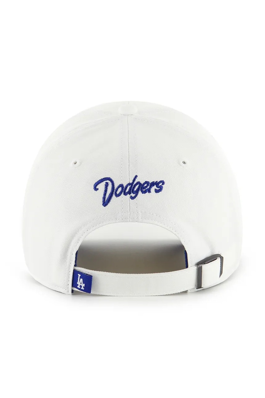 Хлопковая кепка 47 brand MLB Los Angeles Dodgers цвет белый однотонная B-CHPCU12GWS-WHA