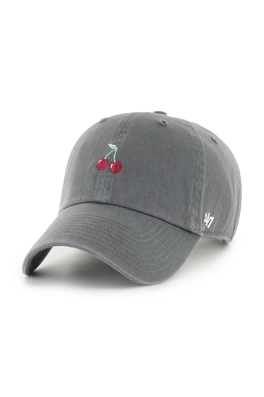 47 brand șapcă de baseball din bumbac Fruit Base Runner Icon culoarea gri, cu imprimeu, XX-BSRIC1411GWS-CCH
