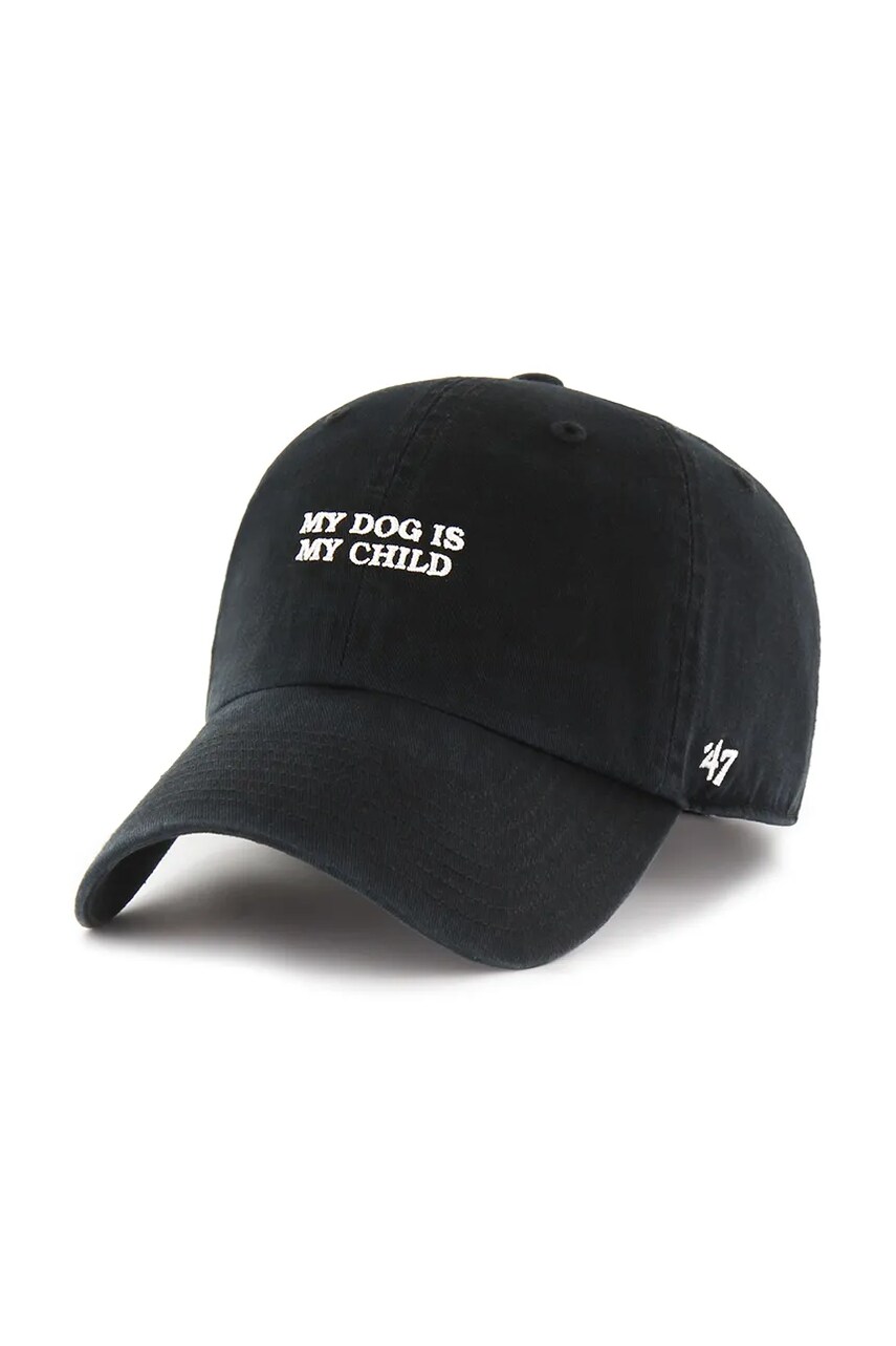 47 brand șapcă de baseball din bumbac Slogan Base Runner Icon culoarea negru, uni, XX-BSRIC1411GWS-BKC