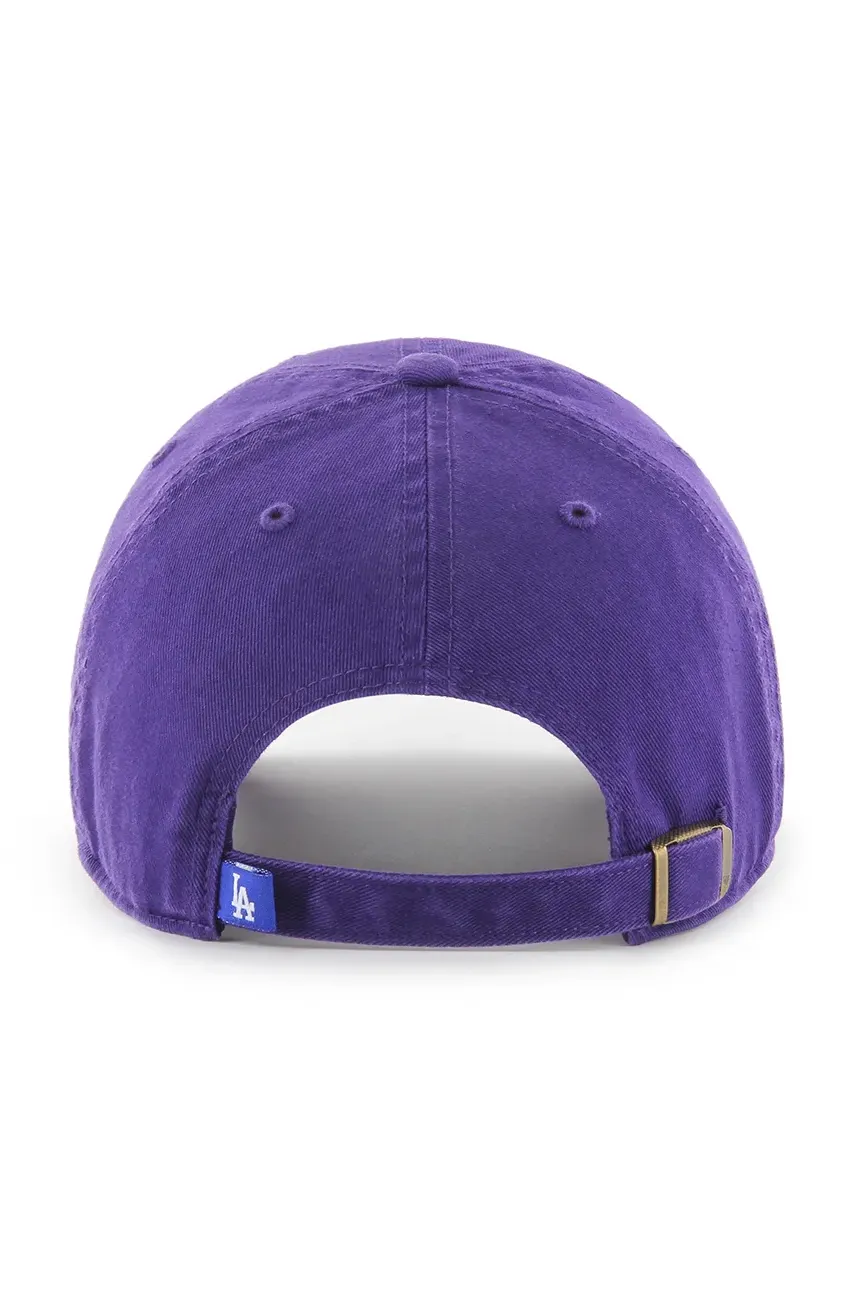 Хлопковая кепка 47 brand MLB Los Angeles Dodgers цвет синий однотонная B-RGW12GWS-PPB Хлопковая кепка 47 brand MLB Los Angeles Dodgers цвет синий однотонная B-RGW12GWS-PPB