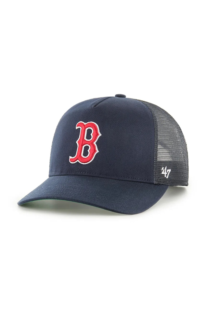 47 brand șapcă de baseball din bumbac MLB Boston Red Sox culoarea bleumarin, uni, B-MSHTC02GWP-NY 47 brand șapcă de baseball din bumbac MLB Boston Red Sox culoarea bleumarin, uni, B-MSHTC02GWP-NY