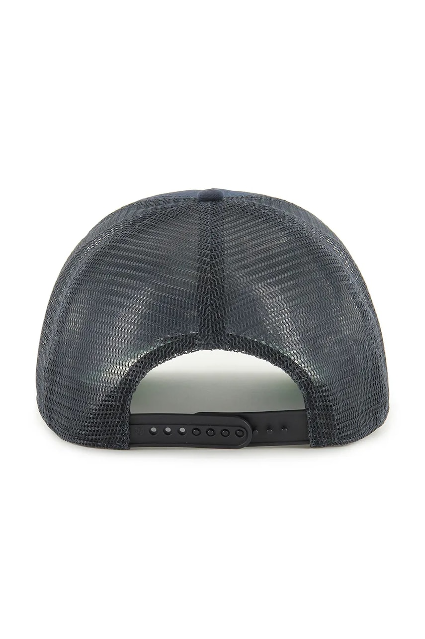Хлопковая кепка 47 brand MLB Boston Red Sox цвет синий однотонная B-MSHTC02GWP-NY Хлопковая кепка 47 brand MLB Boston Red Sox цвет синий однотонная B-MSHTC02GWP-NY
