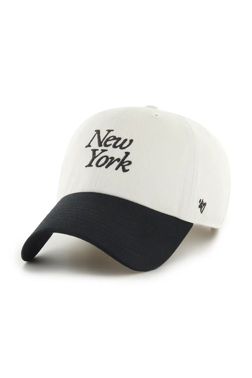 47 brand sapca de baseball din bumbac MLB New York Yankees culoarea gri, uni, B-FNDSC17GWS-SSF