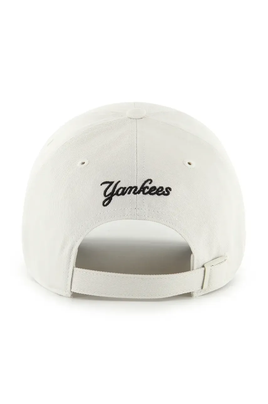 Хлопковая кепка 47 brand MLB New York Yankees цвет серый однотонная B-FNDSC17GWS-SSF Хлопковая кепка 47 brand MLB New York Yankees цвет серый однотонная B-FNDSC17GWS-SSF