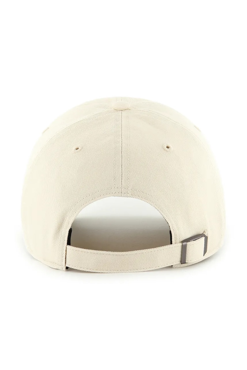 Хлопковая кепка 47 brand MLB Boston Red Sox цвет бежевый с аппликацией B-BSRNS02GWS-NT Хлопковая кепка 47 brand MLB Boston Red Sox цвет бежевый с аппликацией B-BSRNS02GWS-NT