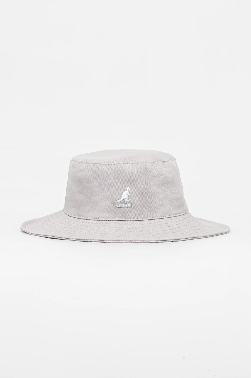Levně Bavlněný klobouk Kangol WASHED FISHERMAN šedá barva, K5368.MS023