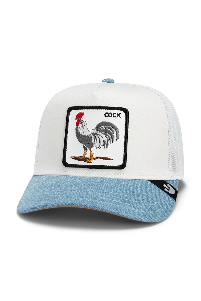 Goorin Bros șapcă Rooster Fan Institution Ball Club culoarea alb, cu imprimeu, 101-2113 Goorin Bros șapcă Rooster Fan Institution Ball Club culoarea alb, cu imprimeu, 101-2113