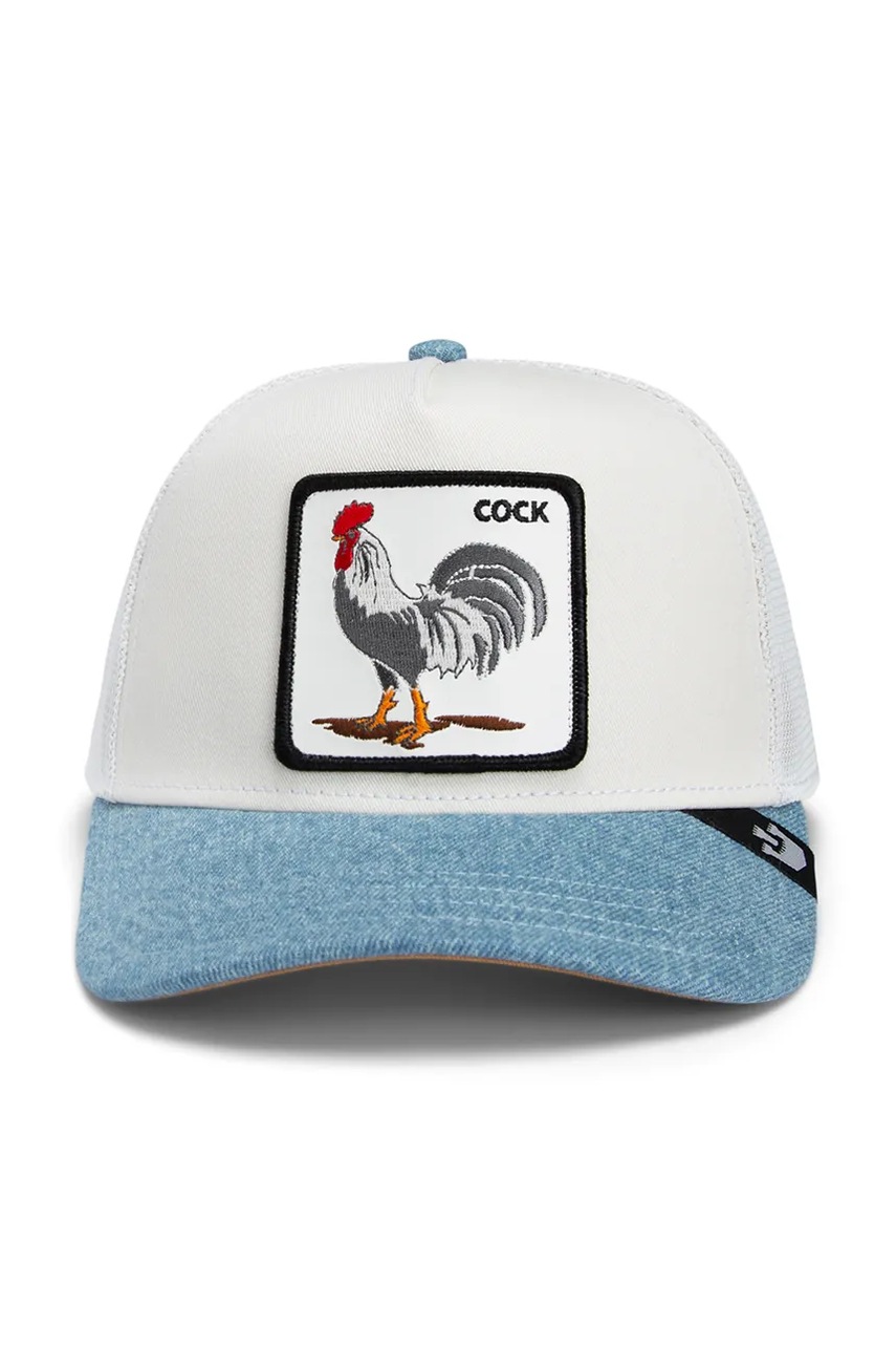 Кепка Goorin Bros Rooster Fan Institution Ball Club цвет белый с аппликацией 101-2113