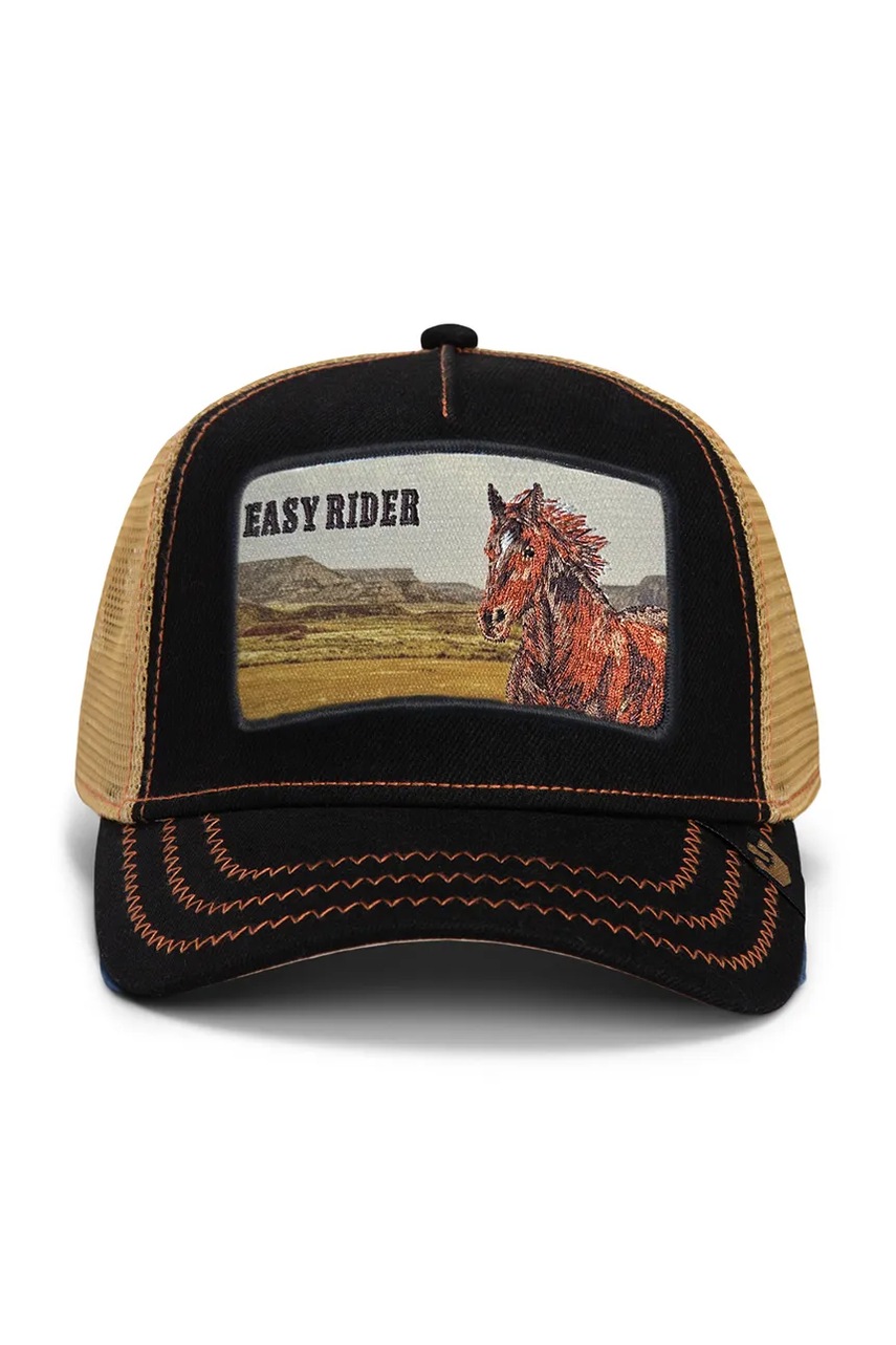 Кепка Goorin Bros Easy Rider цвет чёрный с аппликацией 101-2029 Кепка Goorin Bros Easy Rider цвет чёрный с аппликацией 101-2029