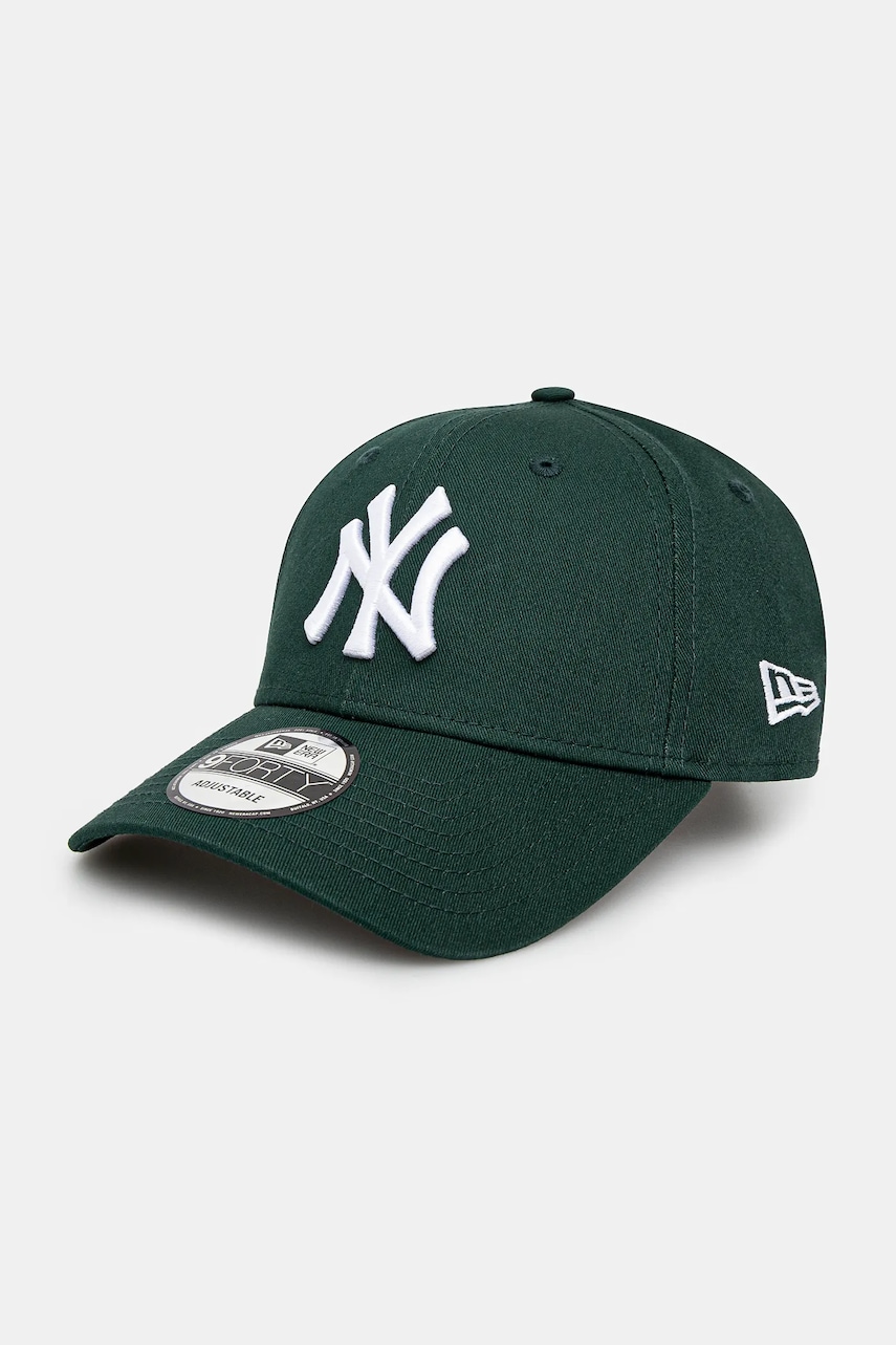 New Era șapcă de baseball din bumbac culoarea verde, cu imprimeu, 60471456 New Era șapcă de baseball din bumbac culoarea verde, cu imprimeu, 60471456