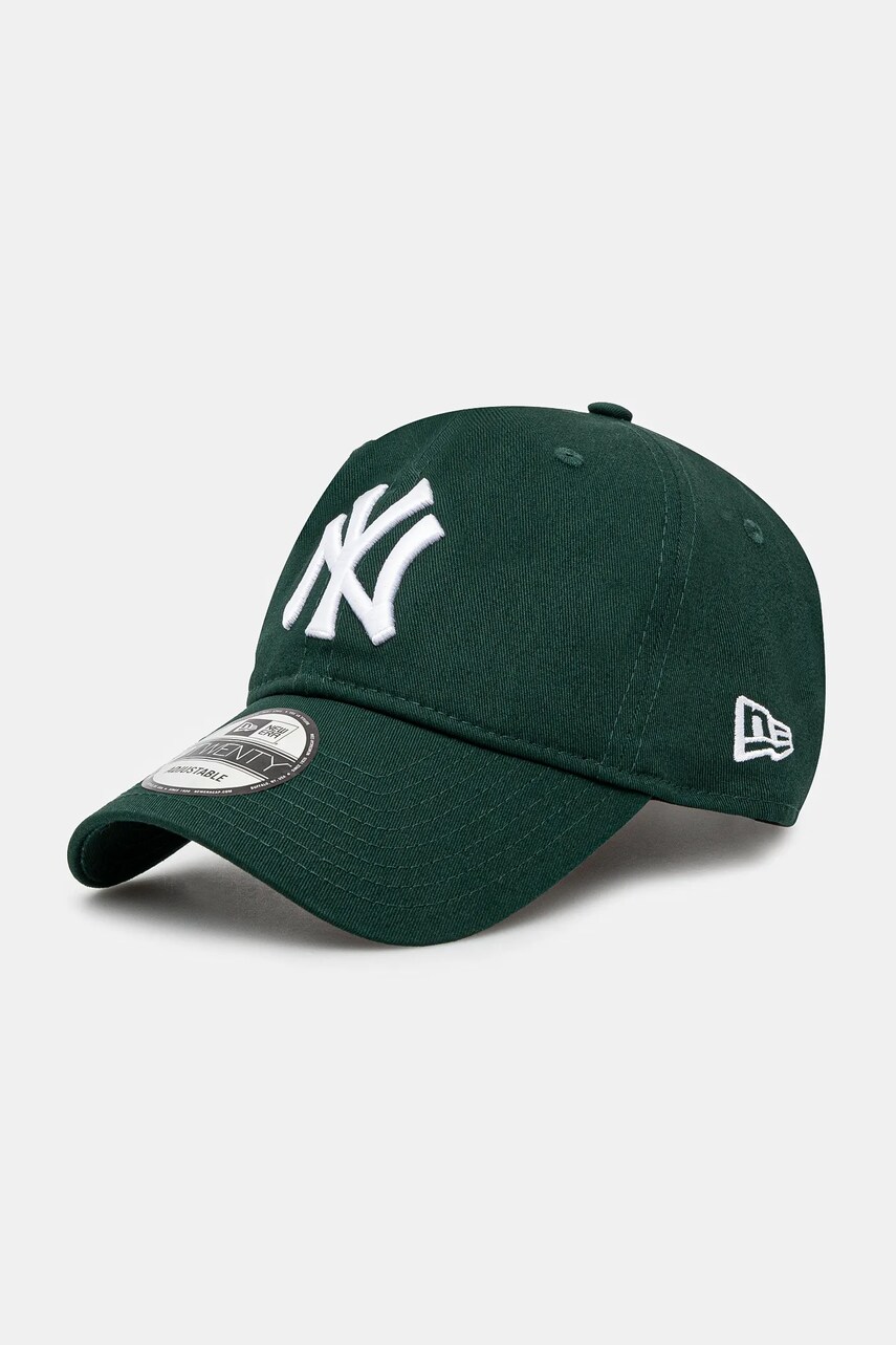 Levně Bavlněná baseballová čepice New Era zelená barva, 60471473