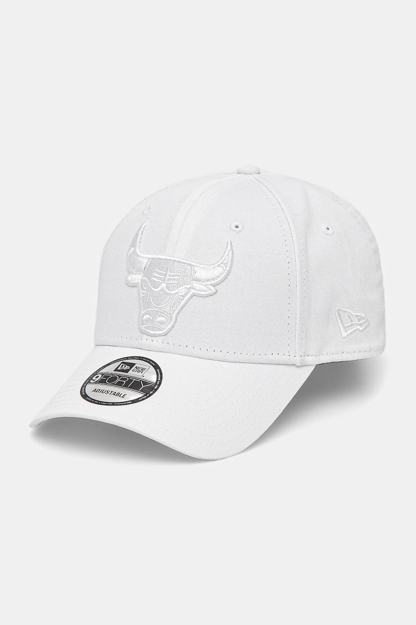 New Era șapcă de baseball din bumbac culoarea alb, cu imprimeu, 60471484 New Era șapcă de baseball din bumbac culoarea alb, cu imprimeu, 60471484