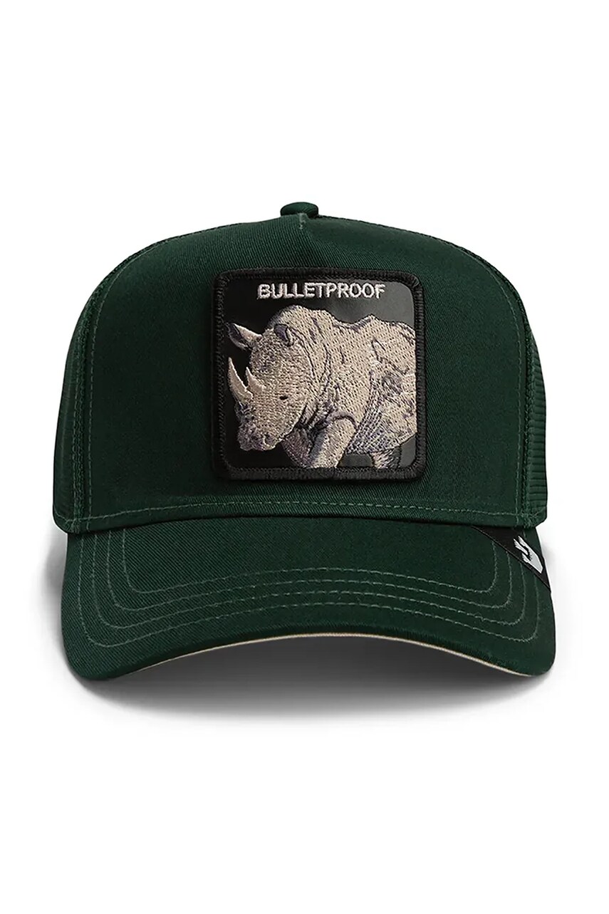Goorin Bros sapca The Bulletproof Rhino culoarea verde, cu imprimeu, 101-1677