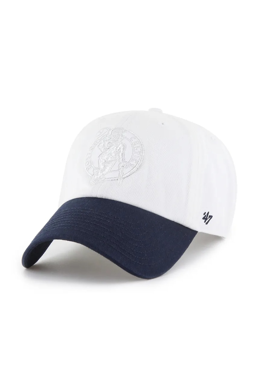 47 brand șapcă de baseball din bumbac NBA Boston Celtics '47 x Tommy Hilfiger culoarea alb, neted, KCO-THCCU172GWL-WH 47 brand șapcă de baseball din bumbac NBA Boston Celtics '47 x Tommy Hilfiger culoarea alb, neted, KCO-THCCU172GWL-WH