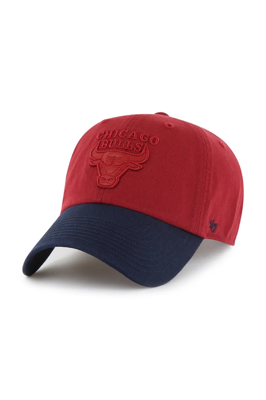 47 brand șapcă de baseball din bumbac NBA Chicago Bulls '47 x Tommy Hilfiger culoarea rosu, cu imprimeu, KCO-THCCU173GWL-TJ 47 brand șapcă de baseball din bumbac NBA Chicago Bulls '47 x Tommy Hilfiger culoarea rosu, cu imprimeu, KCO-THCCU173GWL-TJ