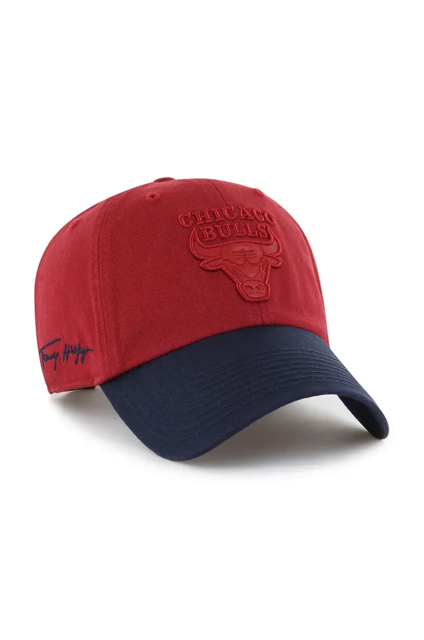 Хлопковая кепка 47 brand NBA Chicago Bulls 47 x Tommy Hilfiger цвет красный с аппликацией KCO-THCCU173GWL-TJ Хлопковая кепка 47 brand NBA Chicago Bulls 47 x Tommy Hilfiger цвет красный с аппликацией KCO-THCCU173GWL-TJ