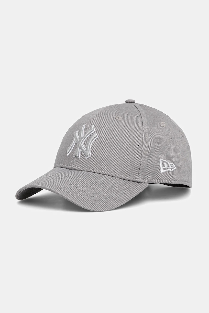 New Era șapcă de baseball din bumbac culoarea gri, 60675525