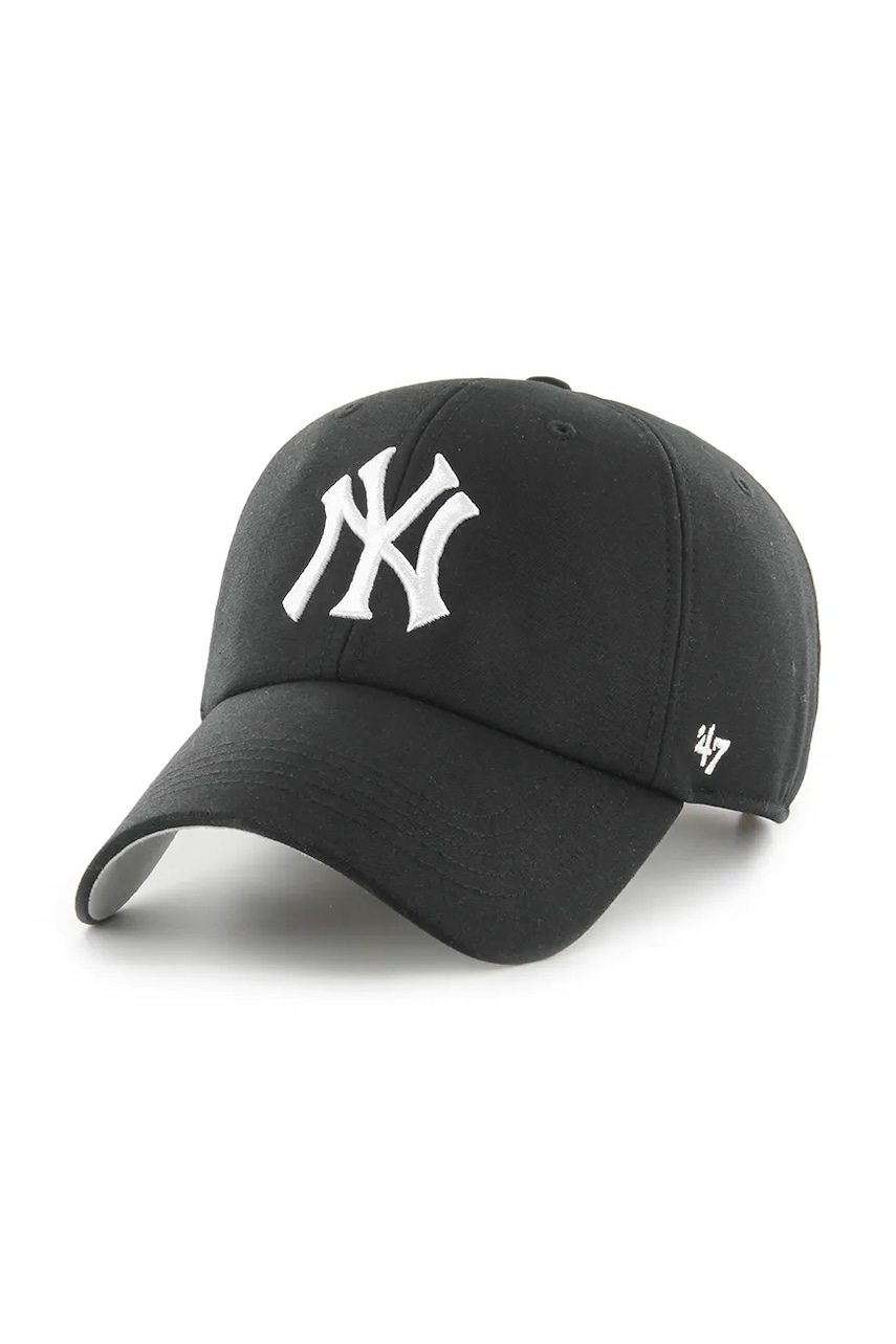 47 brand șapcă de baseball din bumbac MLB New York Yankees culoarea negru, B-PFZCU17CNS-BK
