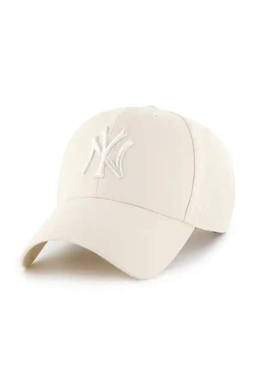 47 brand șapcă de baseball din amestec de lână MLB New York Yankees culoarea bej, B-MVPSP17WBP-NTAG 47 brand șapcă de baseball din amestec de lână MLB New York Yankees culoarea bej, B-MVPSP17WBP-NTAG