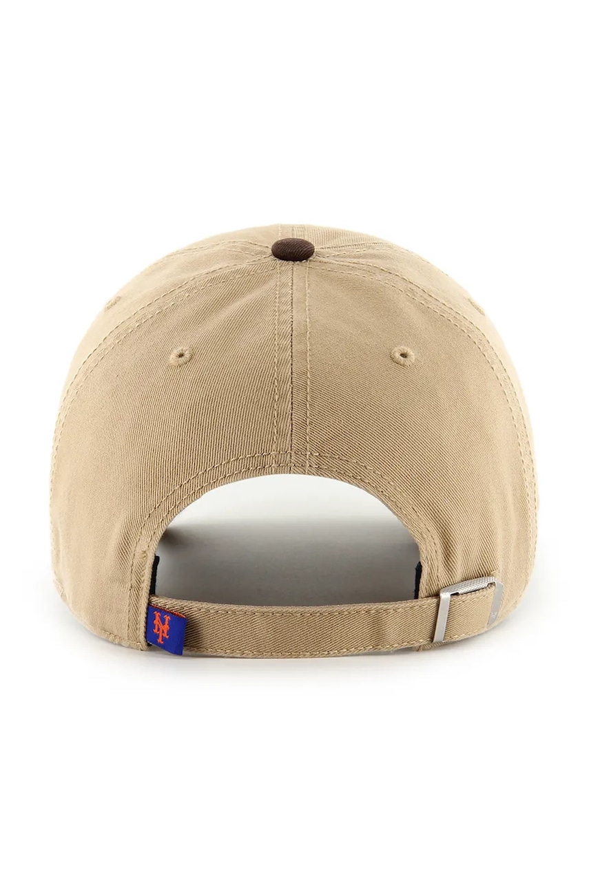 Хлопковая кепка 47 brand MLB New York Mets цвет зелёный B-CARCU16GWS-KH Хлопковая кепка 47 brand MLB New York Mets цвет зелёный B-CARCU16GWS-KH