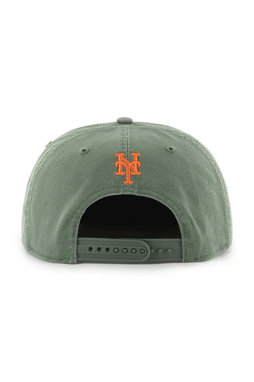 Хлопковая кепка 47 brand MLB New York Mets цвет зелёный B-CARRL16GWP-MS