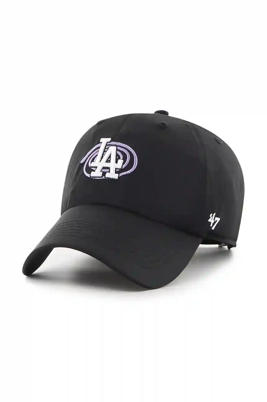 47 brandșapcă MLB Los Angeles Dodgers culoarea negru, B-PSYCU12C0W-BK