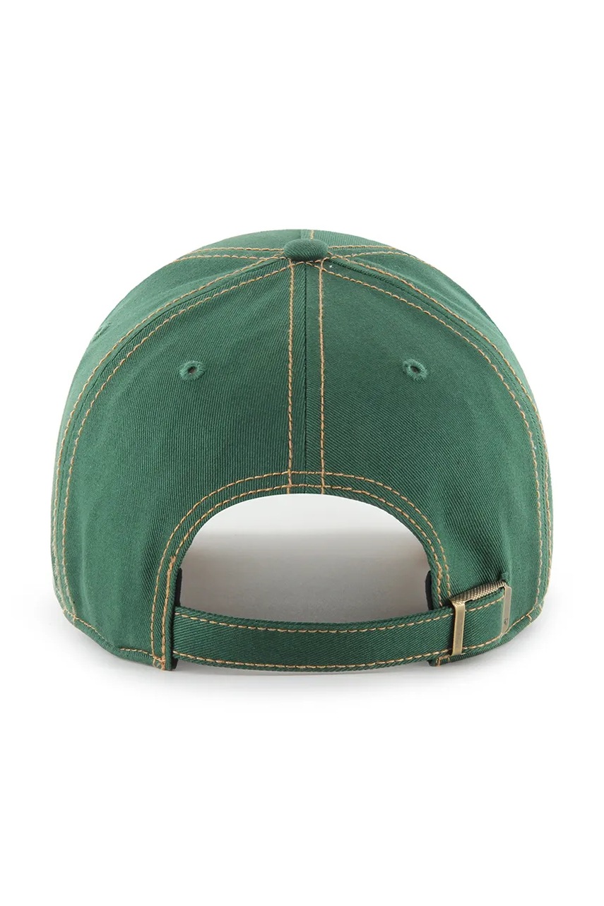 Хлопковая кепка 47 brand MLB Athletics Contrast Stitch цвет зелёный B-CONDT18GWS-DG