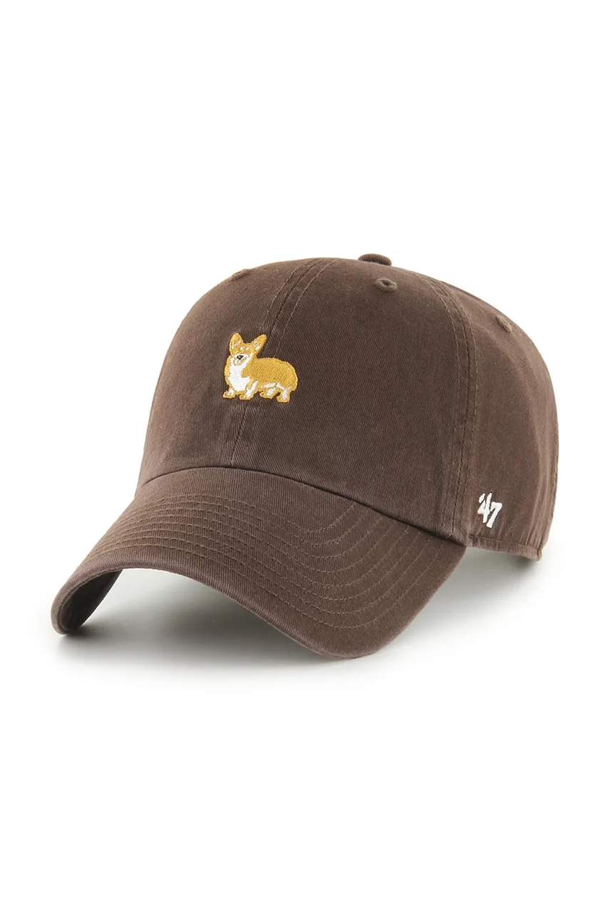 47 brand șapcă de baseball din bumbac Dog Base Runner Icon culoarea maro, XXD-BSRIC13GWS-BW