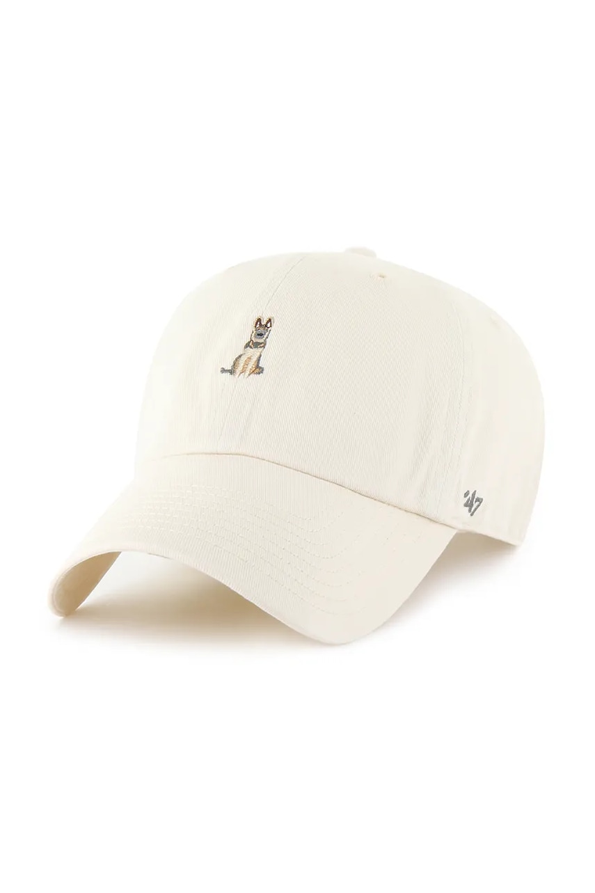 47 brand șapcă de baseball din bumbac Dog Base Runner Icon culoarea bej, XXD-BSRIC17GWS-NT