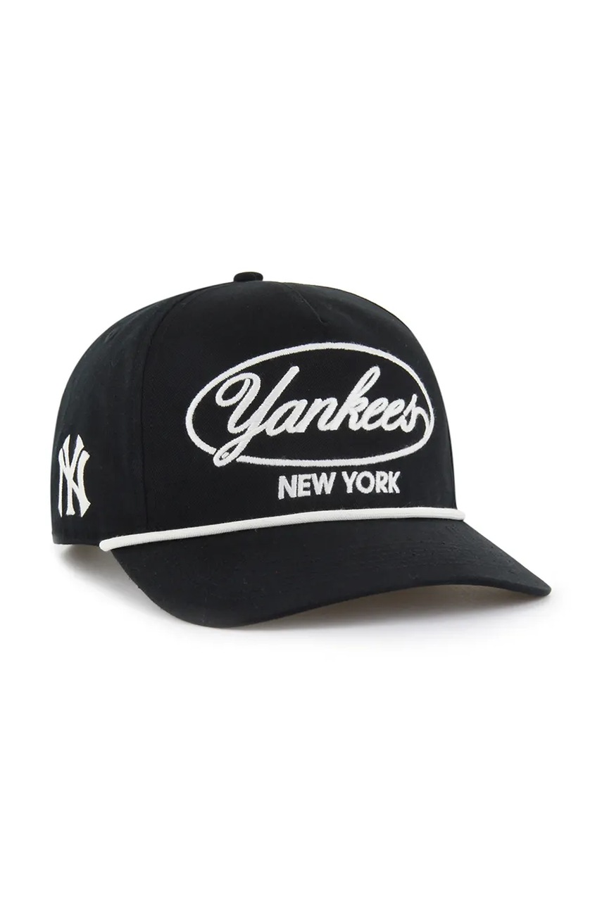 Хлопковая кепка 47 brand MLB New York Yankees цвет чёрный B-FDLRF17CNP-BK