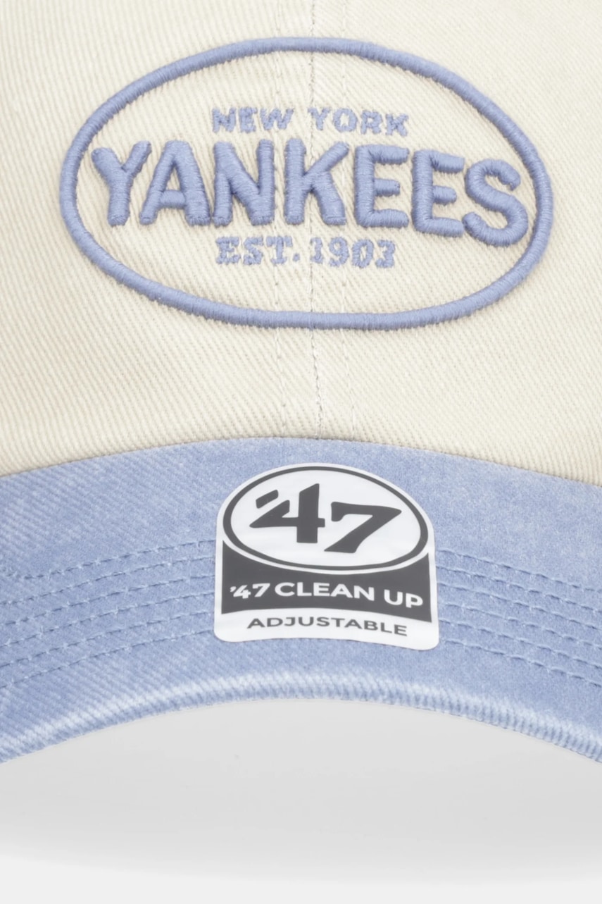 Хлопковая кепка 47 brand MLB New York Yankees цвет бежевый B-BRKTL17DHS-K0 Хлопковая кепка 47 brand MLB New York Yankees цвет бежевый B-BRKTL17DHS-K0