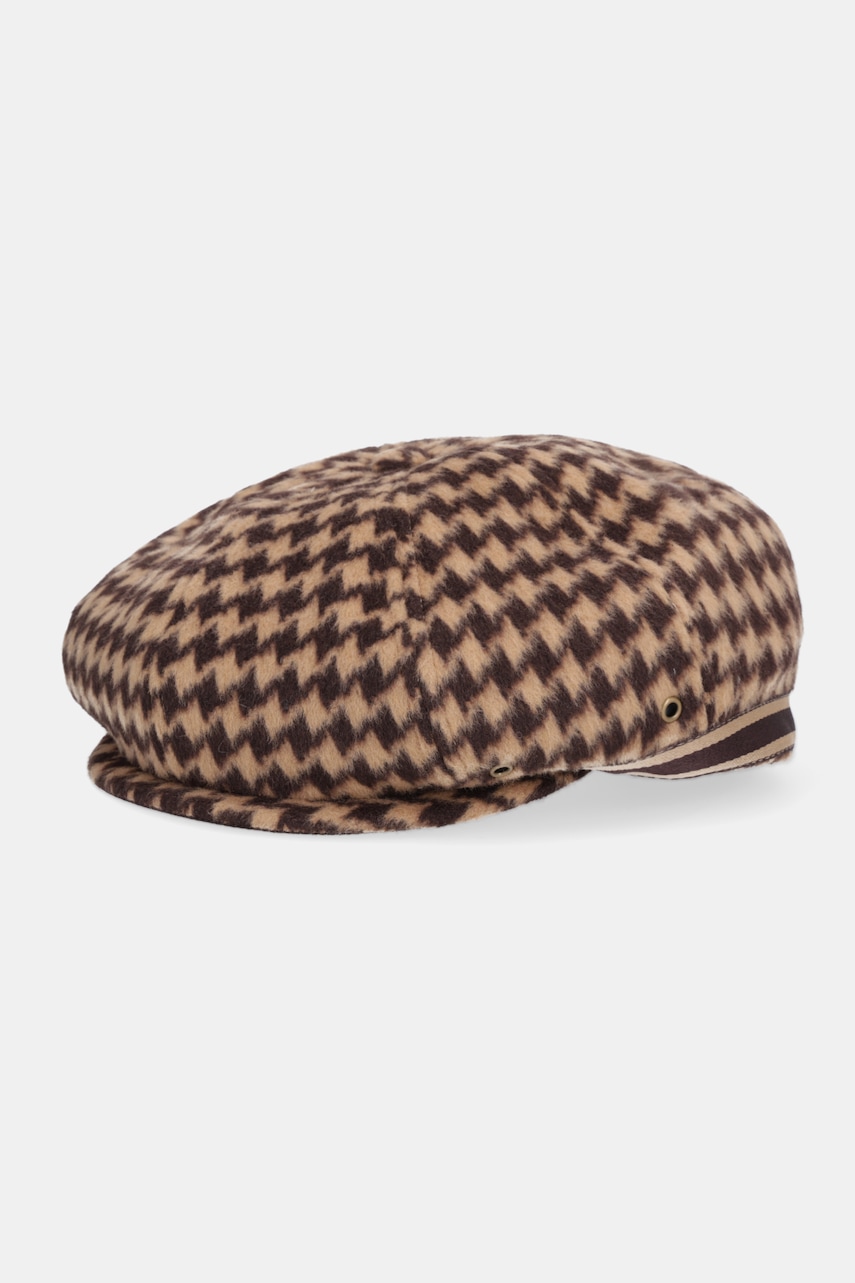 Kangol bască BLOCK ZIG culoarea maro, K5472.BR204