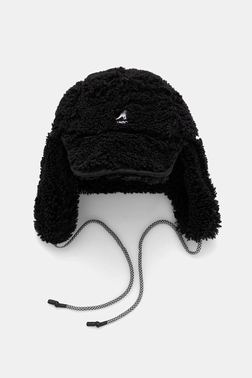 Kangol căciulă FAUX SHEARLING UTILITY FLAP culoarea negru, K5356.BK001