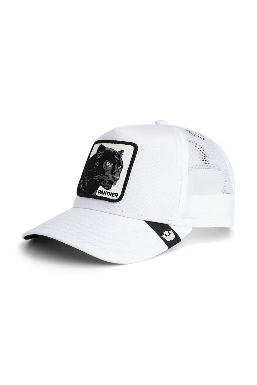 Goorin Bros șapcă de baseball din amestec de bumbac Panther Trucker culoarea alb, 101-2450