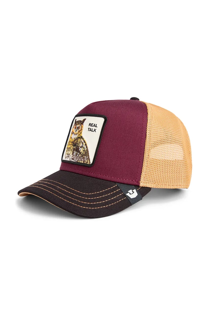 Goorin Bros șapcă Tricolor Owl culoarea bordo, 101-2338